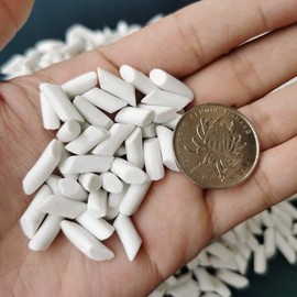 8 LBS 3/16" X 3/8" Rock Tumbling Ceramic Pellets Filler Media for All Type Tumblers -Use with Rock Polishing Grit, Protects Rocks, Improves Tumbling, Reusable, Rock Tumbling Supplies