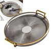 Bandeja Redonda, Charola Decorativa de Servicio para Postre con Asas