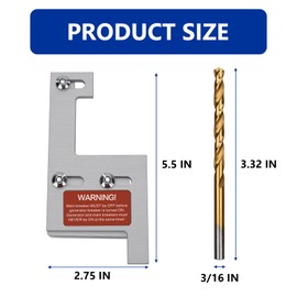 Generic Generator Interlock Kit Compatible with GE General Electeric Vertical Main150 or 200 Amp Breaker, 2 1/4 Inch Spacing Between Main and Branch Breaker