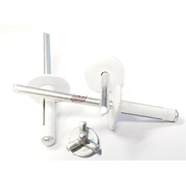 White Exploding Pop Rivets 3/16" Tri-Fold Large Head Aluminum Mandrel .040 - .354 Grip Range Fastener