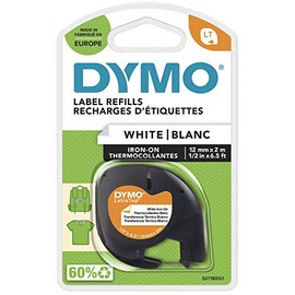 Dymo LetraTag Fabric Label Tape, 12 mm x 2 m Roll - White