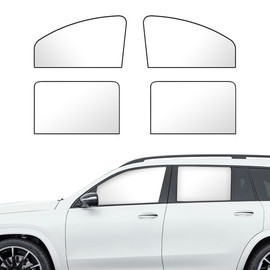 ZNDAW 4 PCS Car Window Shades, Magnetic Light Blocking and UV Protection Privacy Shades, Car Window Screen for Baby, car Sunshade for Camping, Napping, Sleeping, Breastfeeding (Silver)