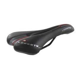 Made In Italy Montegrappa Original Saddle Hollow Ergonomic Mountain Bike Saddles Faux Leather Perfect For City Bike MTB Trekking Bikes Mod. Liberty 1400 (Color : Black)