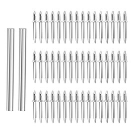 Xohairp 300PCS Double Head Skirting Nail，Non Marks Nail，Solid Wood Baseboard Double-Headed Nails，With Specific Sleeve Tool