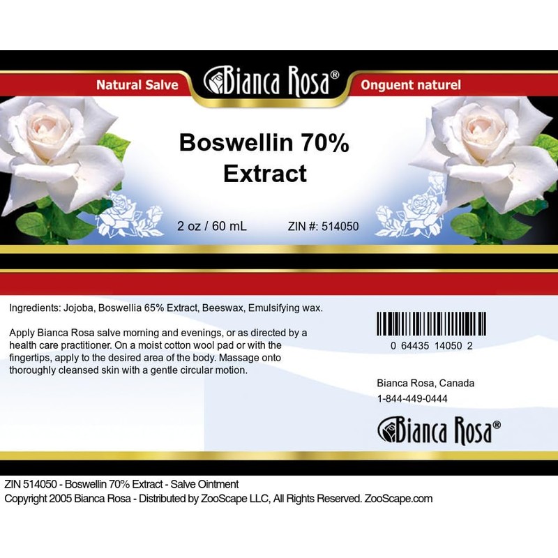 Bianca Rosa Boswellin 70% Extract - Salve Ointment (2 oz,