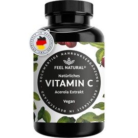 Acerola Capsules Natural Vitamin C. 120 Vegan Capsules In 4 Month Supply No Unwanted Additives Laboratory Tested, Vegan And Made In Germany
