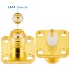 POBADY 5pcs SMA Female 4 Hole Flange Panel Mount Adapter