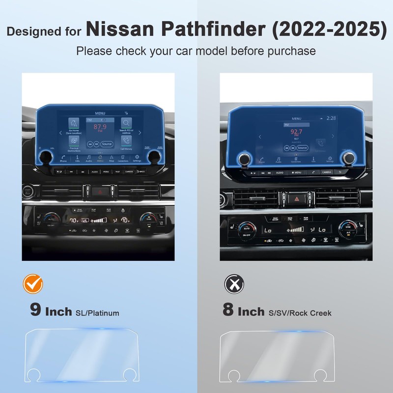 BSTW for 2024 Nissan Pathfinder Screen Protector for 2022 2023