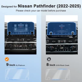 BSTW for 2024 Nissan Pathfinder Screen Protector for 2022 2023 2024 2025 Nissan Pathfinder SL Platinum for NissanConnect 9" Display Bubble Free Soft Nano Protective Film 2PCS