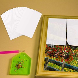 TEHAUX 100 Sheets Painting Release Paper, A4 Double-Sided Painting Cover Replacement Paper Non-Stick Diamond Art Paper Covering Sheets for Diamond Art Supplies (White)