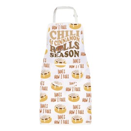 WSNANG Chili and Cinnamon Rolls Apron with Pockets Cinnamon Rolls Lover Gifts Cinnamon Rolls Maker Apron Foodie Gift (Cinnamon Rolls Apron)