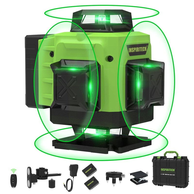 INSPIRITECH Laser Level 360 Self Leveling for Tiling Floor Wall