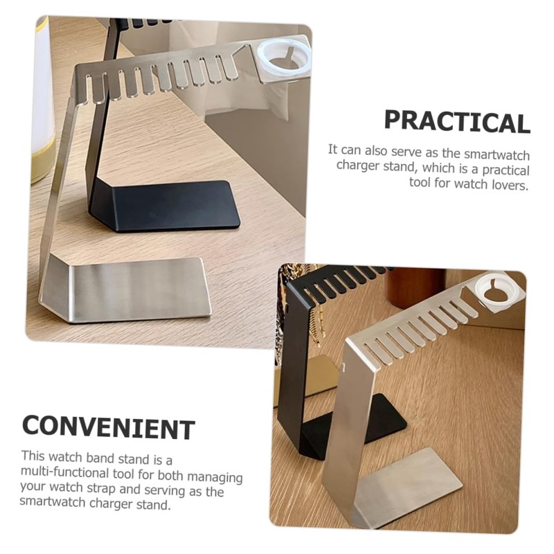 Mikinona Metal Watch Strap Holder Stand Compact Desktop Storage Base