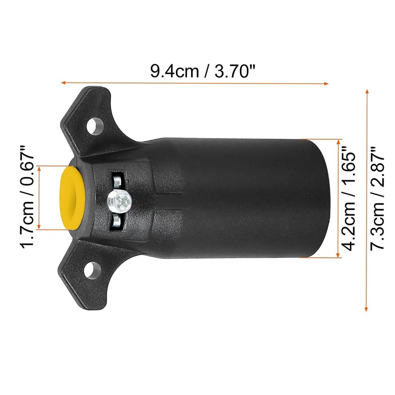 MACHSWON Car Trailer Plug Adaptor Connector 7 Way Pin Round