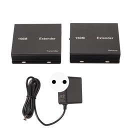 150M HD Multimedia Interface Extender 1080P 60Hz 148.5MHZ 1Gbps Support 3D EDID POC Function HD Extender Adapter 100‑240V EU Plug