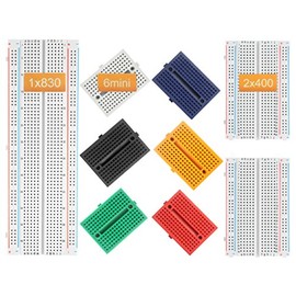 DEYUE Solderless Prototype Breadboard | 1x830 tie in Point Breadboard 2x400 tie in Points Circuit Boards 6x170 tie Points Mini Modular breadboard Kit