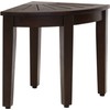 AquaTeak 15.5" Kai Mocha-Shield Corner Teak Shower Bench