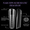 120 Pieces Artificial Nail Tips, 12 Sizes Fake Nail Tips
