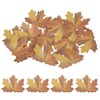 sourcing map 25 Pack Artificial Maple Leaves Fall Leave Cutouts