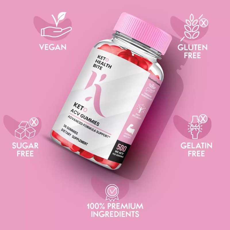Keto Health Bite ACV Gummies, Max Strength, KetoHealth Bite Gummies