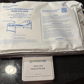 PATIENT AID PA-505B - Bed Alarm Fall Prevention System - Monitor & Bed Pad - NEW