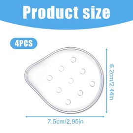 IKOPFLN 4 Plastic Eye Protectors with Holes, Eye Protection After Surgery, Transparent, V