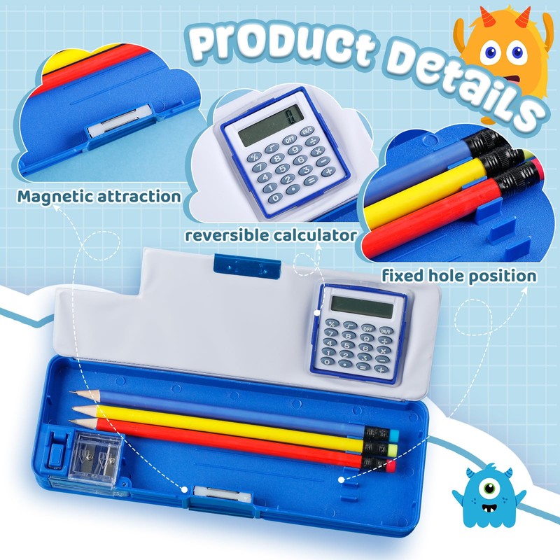 Henoyso Multifunctional Pencil Box for Boys Microorganism Pencil Case with