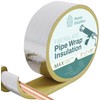 Home Intuition 25 Foot Foiled Back Fiberglass Pipe Insulation Wrap,