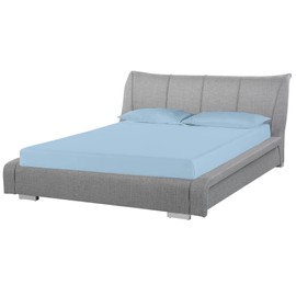 Waterbed Sheets Queen Size Attached Waterbed Sheets 100% Egyptian Cotton 600-Thread Count 4 Piece Sheet Set 15" Deep Pocket Attached Waterbed Sheet Set in Solid (Light Blue, Queen)