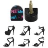 sourcing map 4 Pcs Black Plastic Shoes High Heel Tips