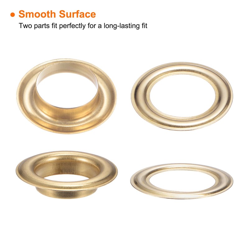 HARFINGTON 40Set Grommets Eyelets with Washers 17mm Copper Metal Eyelets