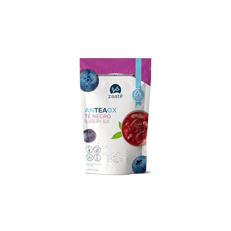 Zaaté Anteaox Blueberry Açaí 0% Azúcar. 700 g. Mezcla de