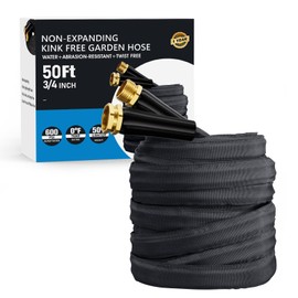 Haeteir 2025 Upgraded 50FT Non-Expanding Garden Hose, Lightweight, Flexible Ultra-Light Water Hose, Burst-Resistant, Lead-Free, Anti-Kink, High-Pressure