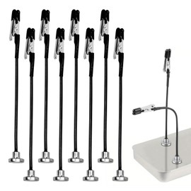 Sporgo Magnetic Helping Hands 8 Pieces Soldering: Soldering Aid Third Hand Soldering with Flexible Gooseneck Metal Arms, Magnetic Soldering Station Helping Hand Model Making Accessories for Soldering