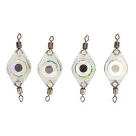 4pcs Fishing Lure, Light Dual Swivel Rings LED 160mah Waterproof Eye Shape Fish Attracting Light for Saltwater Freshwater Fishing