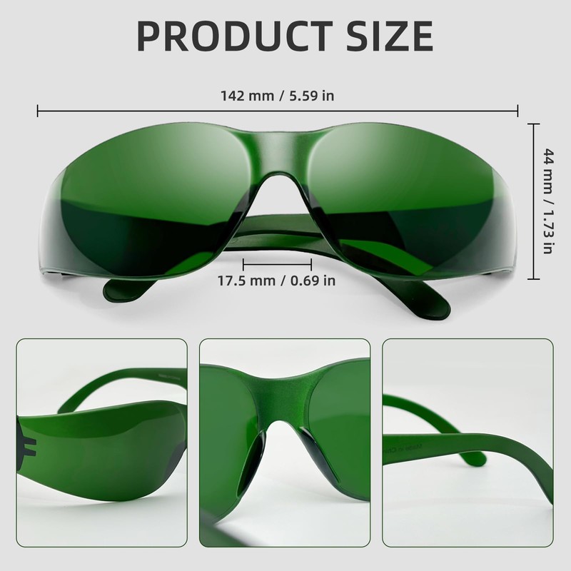 UpaClaire Safety Eyewear Lightweight Protective Eyewear IR Filter 5.0 Lens,