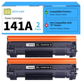 141A Toner Cartridge 2-Pack (with Chip) Replacement for HP 141A 141X W1410X Black Toner Compatible with HP Laser Jet Pro M110w M139w MFP M140w Printer