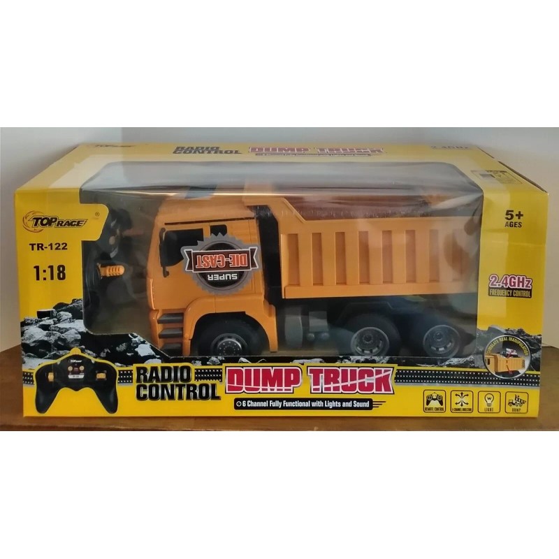 Top Race Dump Truck Toy 1:18 Scale 6 Channel Remote