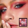 Pink Red Eyeshadow Palette, Matte Glitter Eyeshadow Pallets For Women,
