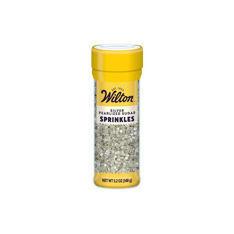Wilton Pearlized Sugar Food Decorative, Silver, 5.25 oz