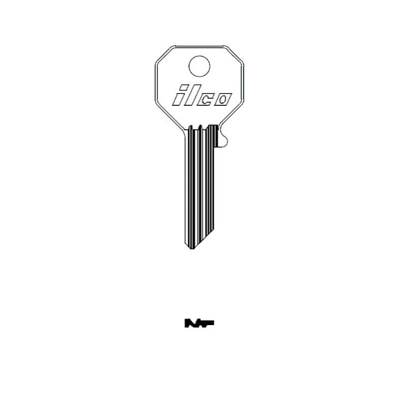 Ilco 62HB Key Blank ROLLS ROYCE/Bentley - "Ilco" Nickel Plated