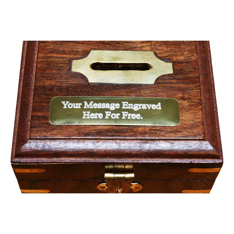 Gamekeepers Cottage gifts Belted Galloway Wooden Money Box Chest With