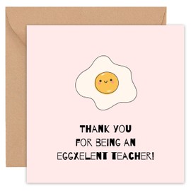 Thank You Teacher Cards - Teacher Thank You Card - With Envelope - For Nursery Teaching Assistant Best Head Nurse Lecturer TA Appreciation - From Children -14cm