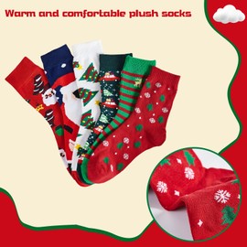 sishunhang 6 Pairs Christmas Socks For Women, Christmas Xmas Crew Funny Socks For Men,Crazy Christmas Gifts For Men Women Girls (6 Pairs-B)