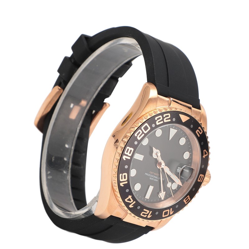Men Field Watch Mineral Glass 50M Waterproof Silicone Strap Luminous