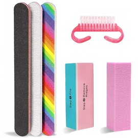 MAYCREATE® Buffers Nail Files Set Professional Double Sided Emery Boards Manicure Tools Kit Rectangular Art Care Buffer Block Tools 100/180 Grit for Home and Salons Use