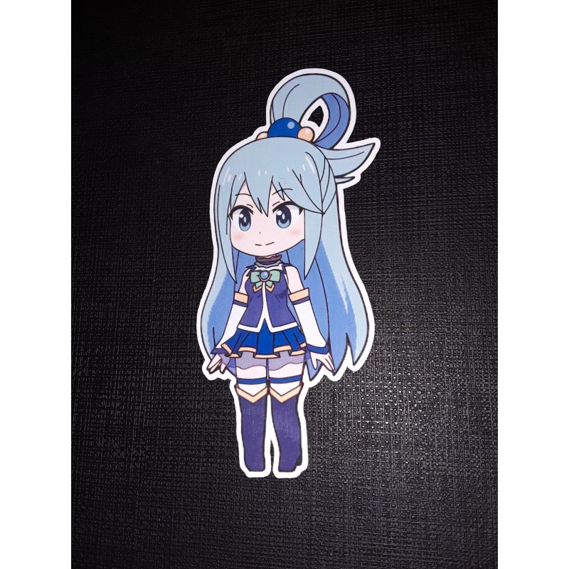 Aqua Konosuba Chibi Aqua Glossy Sticker Anime Goddess Waterproof!