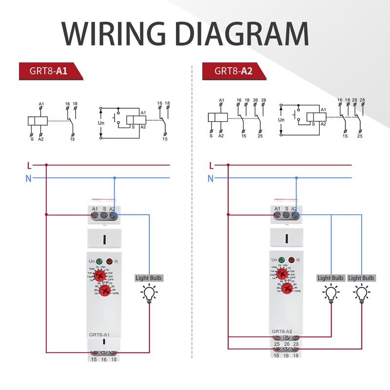 Delay ON Time Relay, GRT8 A1 230V Time Delay Relay