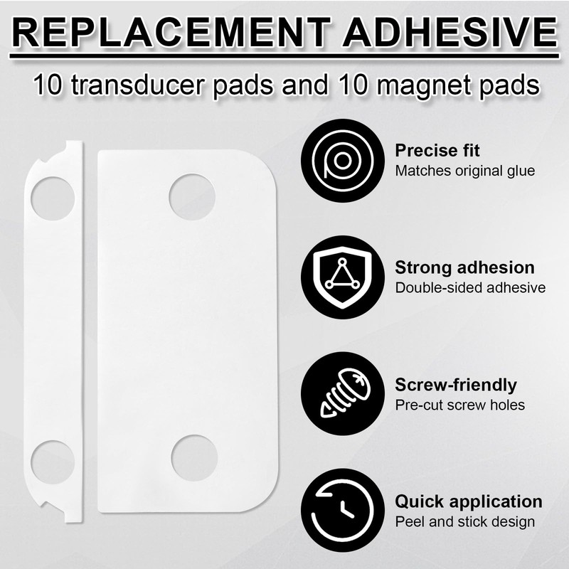BOXOB 50 Pairs Alarm Sensor Adhesive Strips, Durable Pre-Cut Double