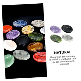 LALAFINA Portable Worry Stone 4pcs Crystal Thumb Massage scraper for Stress Anxiety